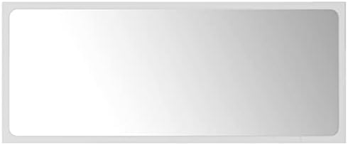 White Bathroom Mirror 354 x 146 x 06 Inches Wall Mounted