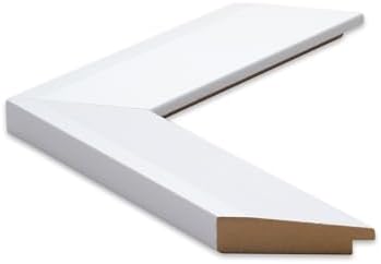 Frame My Mirror White Framed Mirror 36x24 Wall Mount