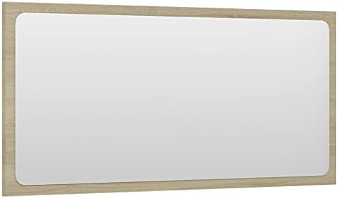 Sonoma Oak Wall Mirror 315x146in Durable Modern Design