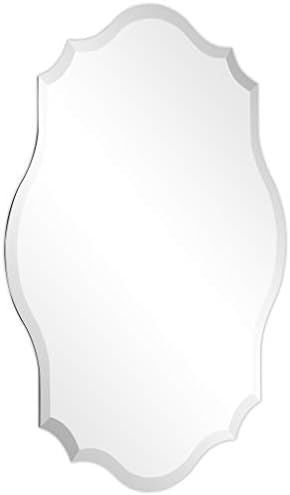 Empire Art Direct Frameless Wall Mirror 24x32 Scalloped Beveled