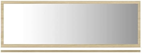 Wall Mounted Vanity Mirror with Light White Sonoma Oak