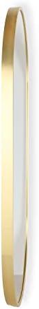Mirrorize Oval Gold Mirror 16 X 32 Wall Mounted