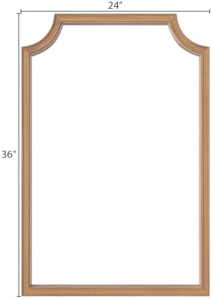 HOMECOOKIN 24x36 Scalloped Wood Wall Mirror 1
