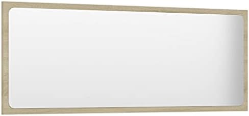 Sonoma Oak Bathroom Mirror 394x146x06 Wall Mounted