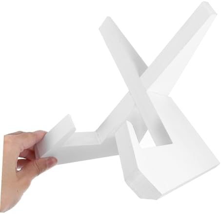 HAPINARY X Shaped Cookbook Stand Pine Wood White