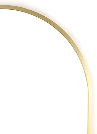 Mirrorize Oval Gold Mirror 16 X 32 Wall Mounted