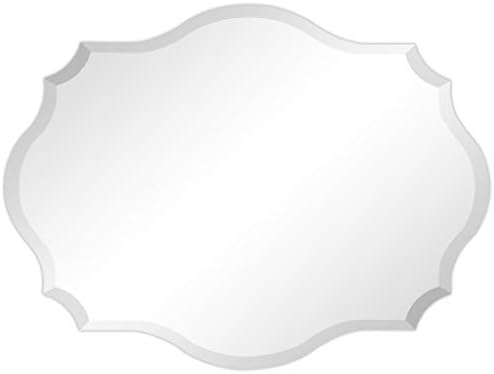 Empire Art Direct Frameless Wall Mirror 24x32 Scalloped Beveled