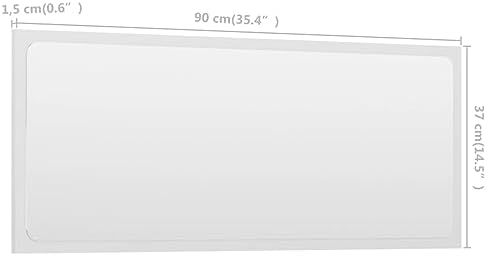 Gecheer Rectangular Wall Mirror 354 x 146 Inches