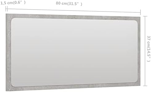 Bathroom Mirror Concrete Gray 315 x 146 x 06