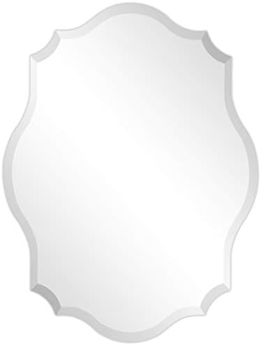 Empire Art Direct Frameless Wall Mirror 24x32 Scalloped Beveled