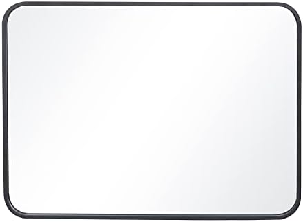 HomGarden Black Metal Framed Wall Mirror 22x30