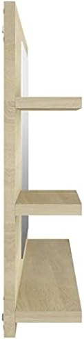 Sonoma Oak Bathroom Mirror with Shelf
