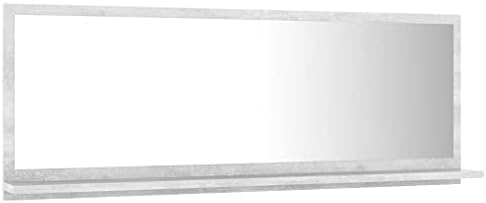 Bathroom Mirror Concrete Gray 394x146 Wall Mounted