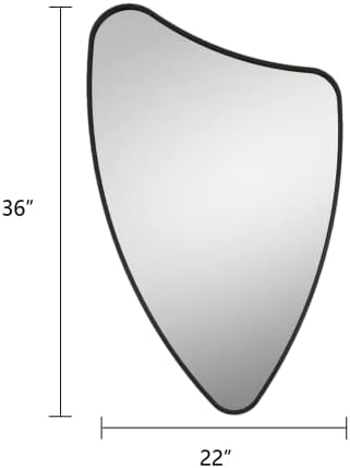 CHARMOR Irregular Wall Mirror 22x36 Black 1