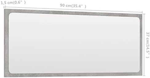 Modern Bathroom Mirror 354 x 06 x 146 Engineered Wood