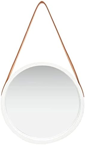 YUHI-HQYD 157 Round White Mirror with Strap