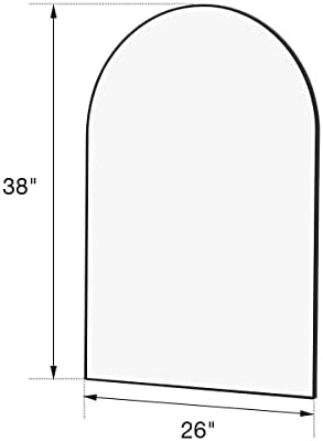 Black Vanity Mirror with Metal Frame for Bathroom 26x38