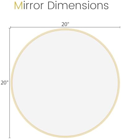 HOMECOOKIN 20 Inch Gold Circle Wall Mirror