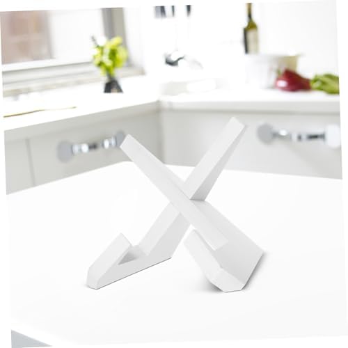 HAPINARY X Shaped Cookbook Stand Pine Wood White