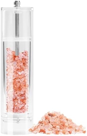 SHIKORI Acrylic Salt Pepper Grinder Set with Adjustable Coarseness