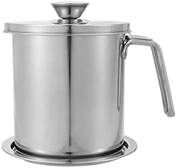 DOITOOL 304 Stainless Steel Grease Container with Removable Tray and Lid