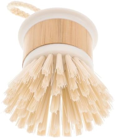 MOLUCKFU Natural Bamboo Dish Brush with Handle