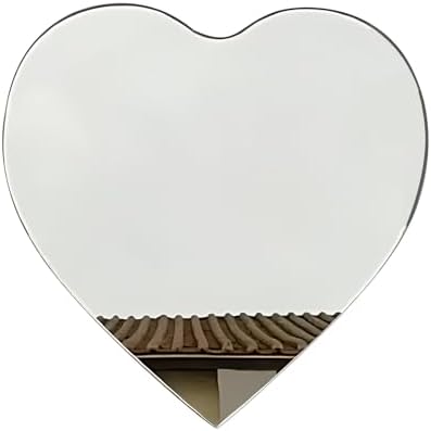LTSRLL Heart-Shaped Mirror Tiles for Bathroom and Vanity