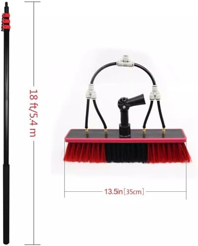 Handheld Window Groove Cleaning Tool with 4 Nozzle Brush Head