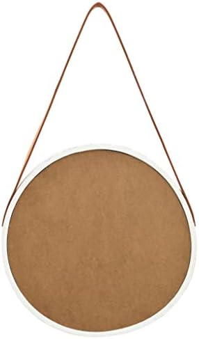 Retro Wall Mirror with Strap - 157 White