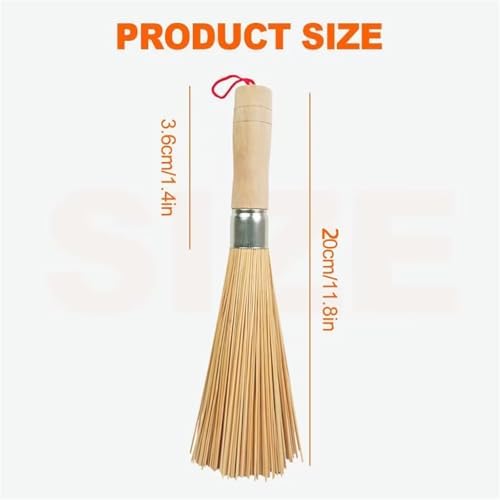 Natural Wok Cleaning Brush Set 20cm Beige Handle