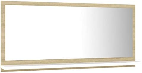 Wall Mounted Acrylic Mirror with Open Shelf for Bathroom Vanity