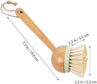 STOBAZA Bamboo Dish Brush 3 Pack Kitchen Cleaning Tools