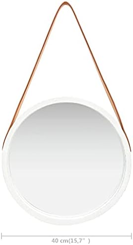 157 Wall Mirror with Faux Leather Strap
