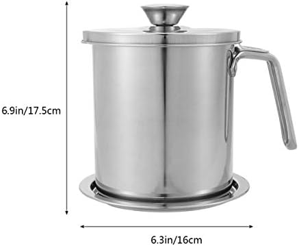 DOITOOL 304 Stainless Steel Grease Container with Removable Tray and Lid