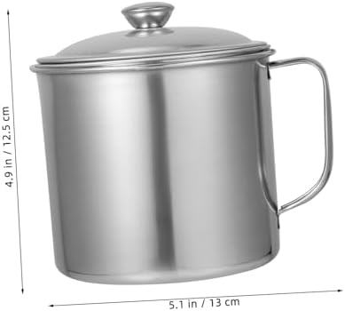 Cabilock 1pc Stainless Steel Oil Strainer Container