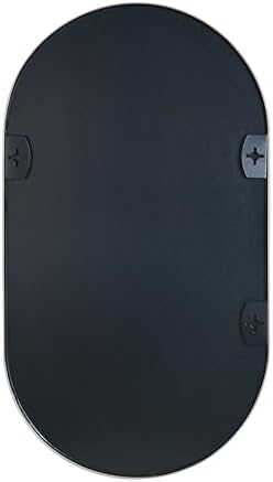 20 x 33 Inch Oval Wall Mirror with Silver Frame