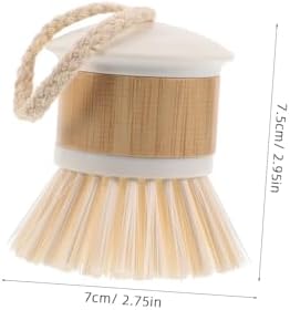 MOLUCKFU Natural Bamboo Dish Brush with Handle