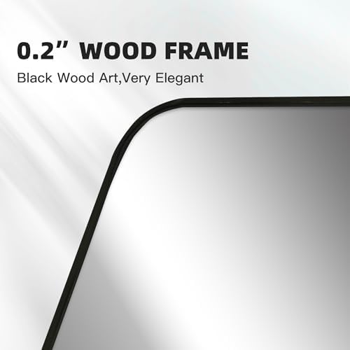 CULER 20x30 Inch Black Frosted Wall Mirror 1