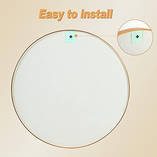 PexFix 28 Round Mirror with Gold Frame