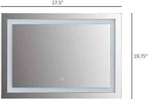 HOMCOM 28 x 20 LED Bathroom Mirror with Dimmable Touch