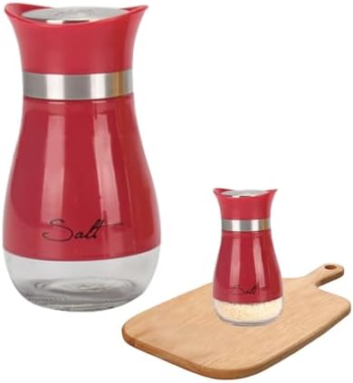 Stainless Steel Salt and Pepper Shaker Set with Glass Bottom