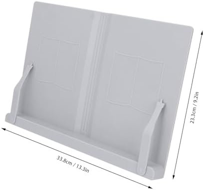 Adjustable Book Stand with Elastic Clips for Reading