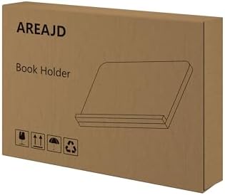 Bamboo Book Stand with Adjustable Holder and Page Clips - Cookbooks Recipe Display