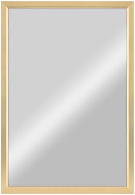 MCS 265x385 Gold Rectangle Wall Mirror 1