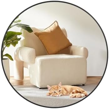 36 Inch Black Round Mirror with Metal Frame 1