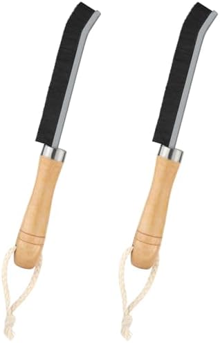 2pcs Crevice Cleaning Brushes with Wooden Handle and Lanyard