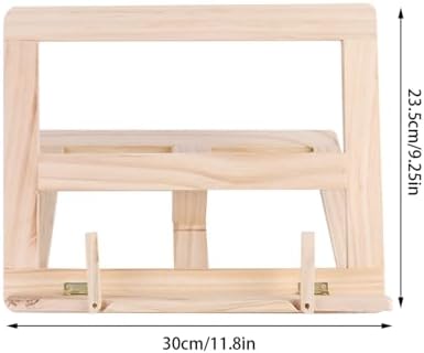 Adjustable Wooden Cookbook Reading Stand