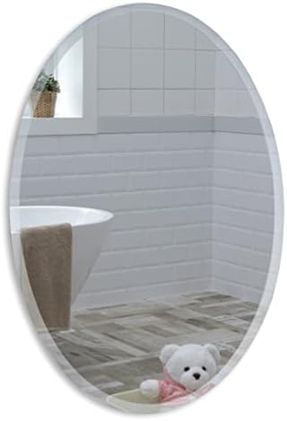 Neue Design Mood Oval Wall Mirror 20x28 Inch Frameless