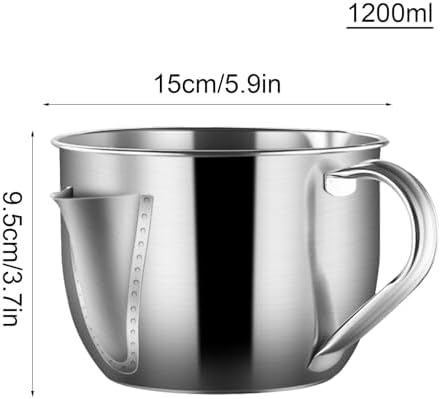 2pcs Fat Separator Jug with Glass Cover 1