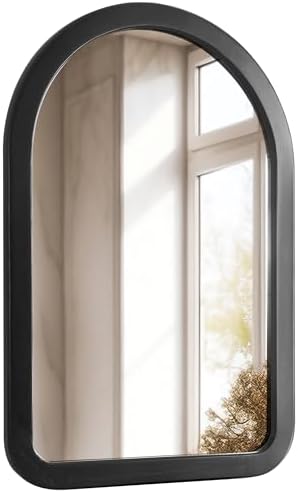 CULER Black Arched Wall Mirror 24 x 36 Inch